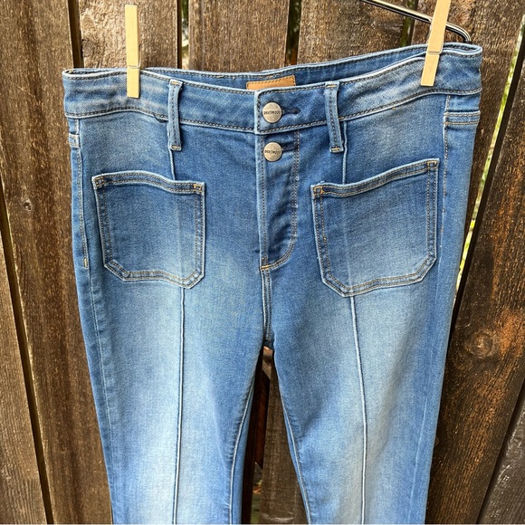 Driftwood Rosie Button-fly Pintuck Flare Jeans Sz 27 - Picture 10 of 15